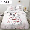 Cartoon Love Cats 3D Bedding Set Twin Queen King Size Duvet Cover Home Textile Decor Fashion Animal Print