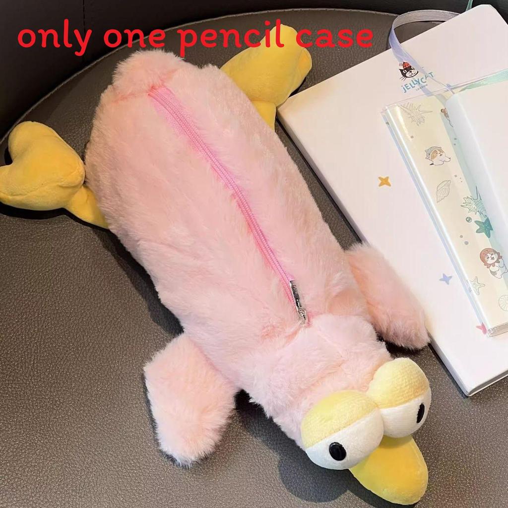 Bird Robin Plush Pencil Case With Soft Fabric For Students And School Supplies