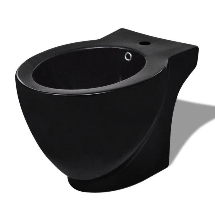 Bidet en céramique sanitaire noir à poser - VIDAXL - Rectangulaire - Hauteur 40 cm