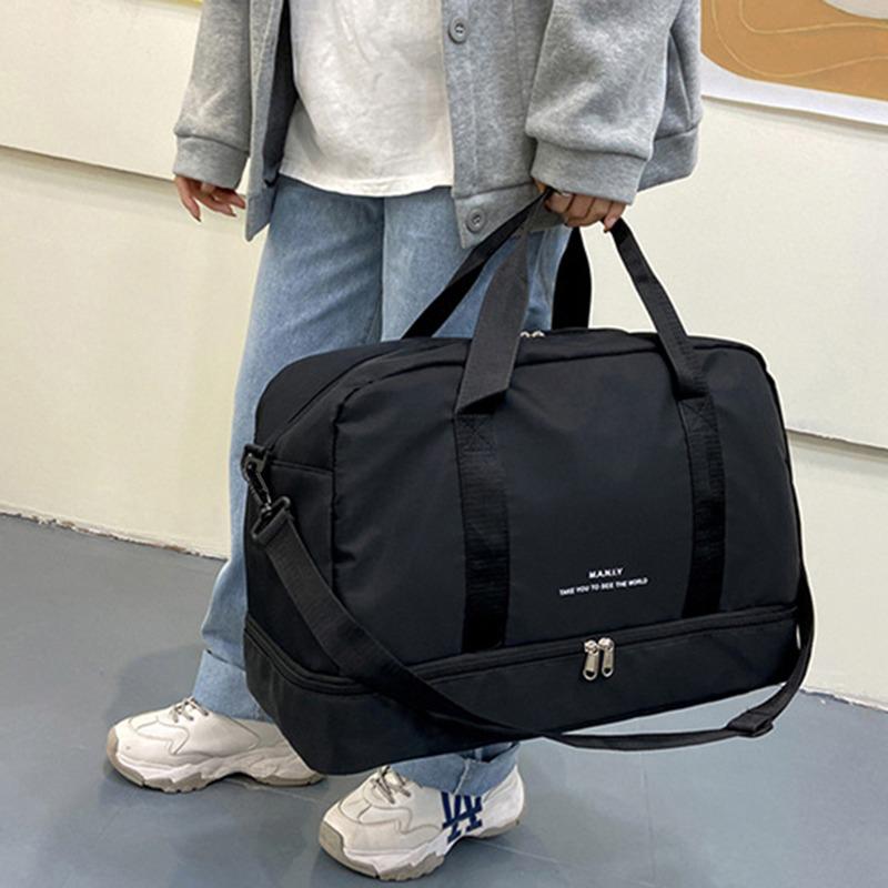 Borsone da viaggio pieghevole di grande capacità Borsa sportiva leggera per separazione bagnata e asciutta