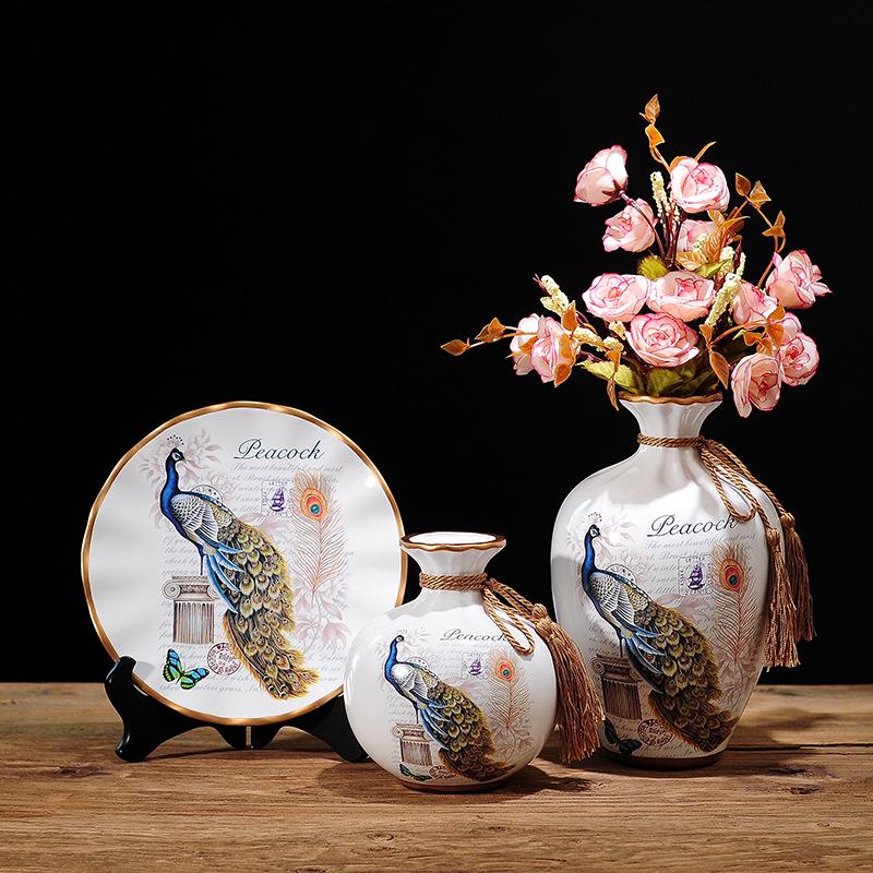 Modern Ceramic Vase Ornament for Living Room or TV Cabinet Display