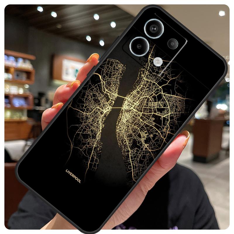 

Чехол-карта города Париж Лондон Амстердам для Xiaomi Redmi Note 14 10 11 12 13 15 Pro Plus Чехол для Redmi 15 15C 14C 10C 12C 13C Redmi Note 12 4G