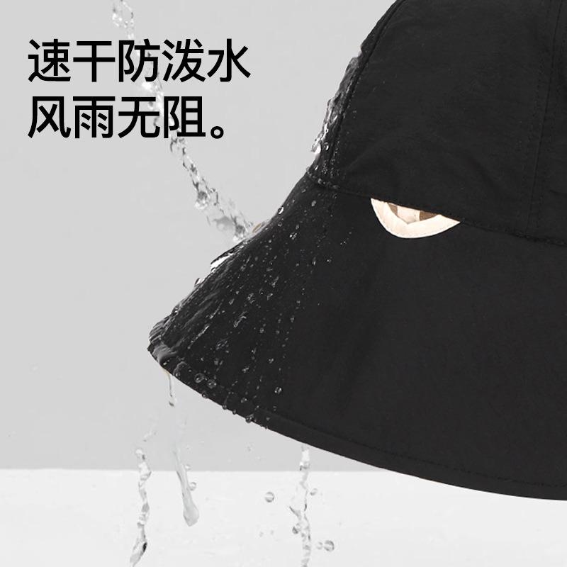 Sun Protection Hat Women Wear Light and Quick-drying Strap Bucket Hat Women Summer Sun Protection Hat Men Show Ponytail Sun Hat Women