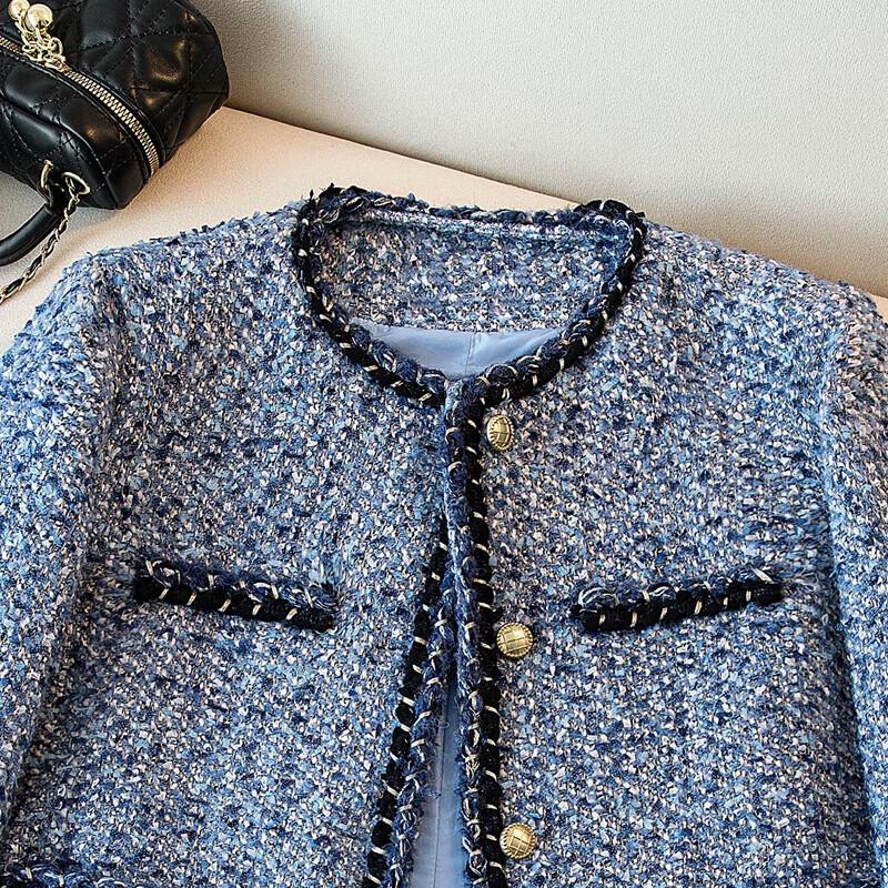 Women's Small Fragrance Style Wool Blend Knitted Cardigan
