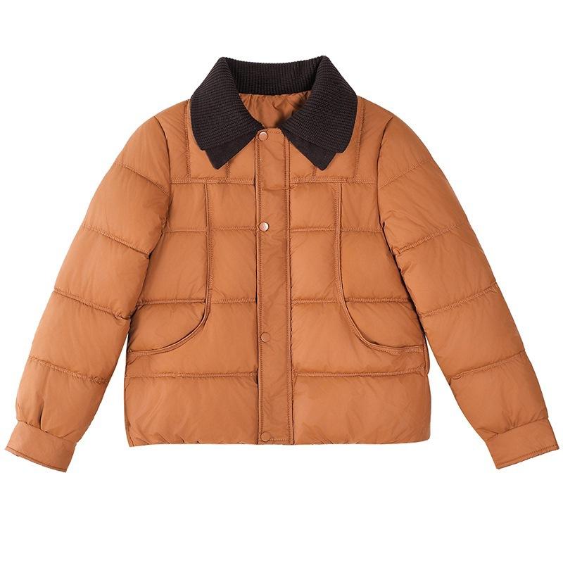 Fashion temperament short polyester cotton-padded clothes for women's winter new foreign style versatile and thin warm cotton-padded jacket tide