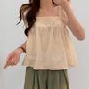 New ArrivalS Open Run Women S Frill Ribbon Strap Flare SleeveleSS blouSe