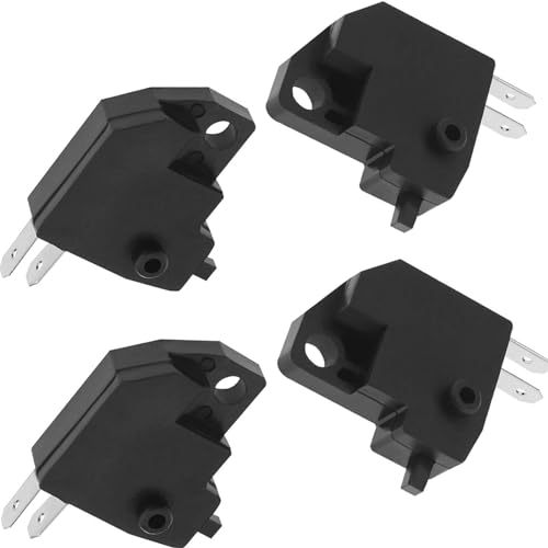 

DELUXEFOX Выключатель тормоза Колодка выключателя тормоза Левый и правый 4 шт. Квадратный Черный Универсальный Стоп-выключатель Велосипед Универсальные аксессуары Мотоциклетные запчасти Гидравлический