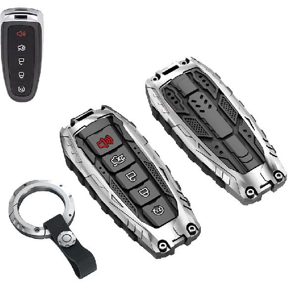 Heavy Key Fob Cover Case Protector For Ford, Keychain, Accessories For Ford Explorer Fusion Escape Edge Expedition F150 F250 F350 F450 F550 Maverick