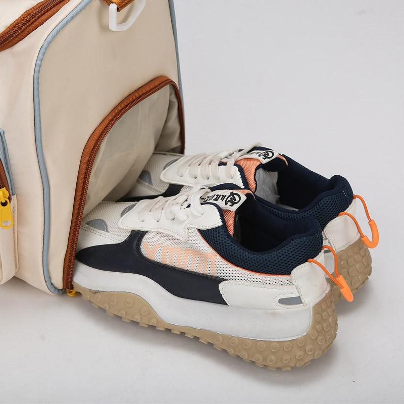 Color Block Casual Gym Bag - Large Capacity Women's Handbag & Men's Crossbody Travel Bag