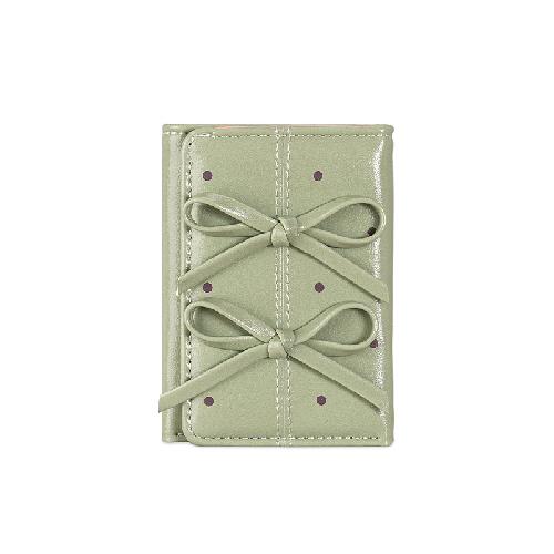 Korean Version of The New Simple and Versatile Bow Tie Zipper Buckle 20% Off Small and Exquisite Student Short Wallet Women