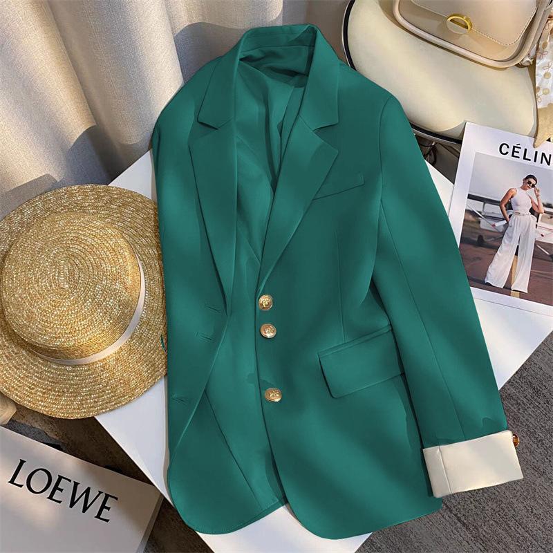 2026 Spring High-End Women's Blue Chic Suit Jacket - Korean Style