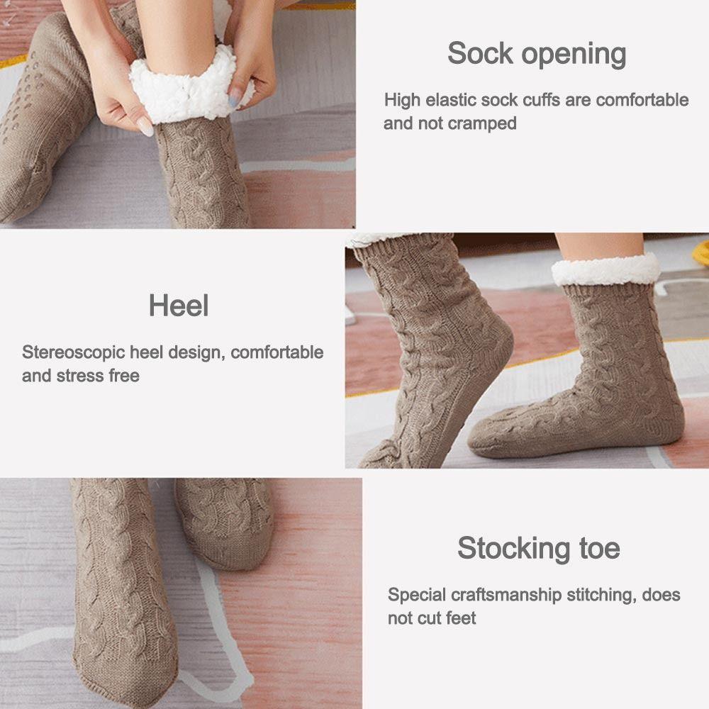 1Pair Polyester Fibre Thermal Socks Plush Snow Socks Fashion Thicken Stockings  Women