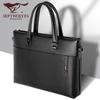 Qipilong Men's Top-Grain Leather Business Briefcase