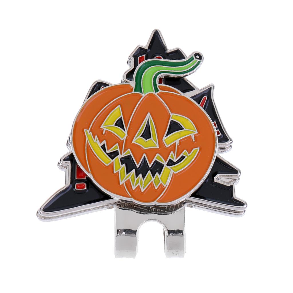 Detachable Golfer Gift Golf Cap Clip Golf Hat Clip With Magnetic Golf Ball Marker Halloween Pumpkin Dog 5