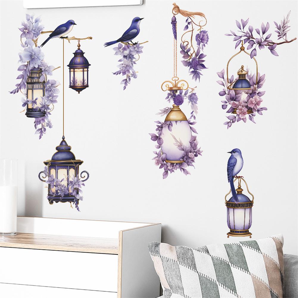 2Pcs Wall Stickers, Bird Wall Decals, Removable Wall Art Decor, Waterproof Stereo Flower Home Decoration For Bedroom, Children's Room, Kindergarten