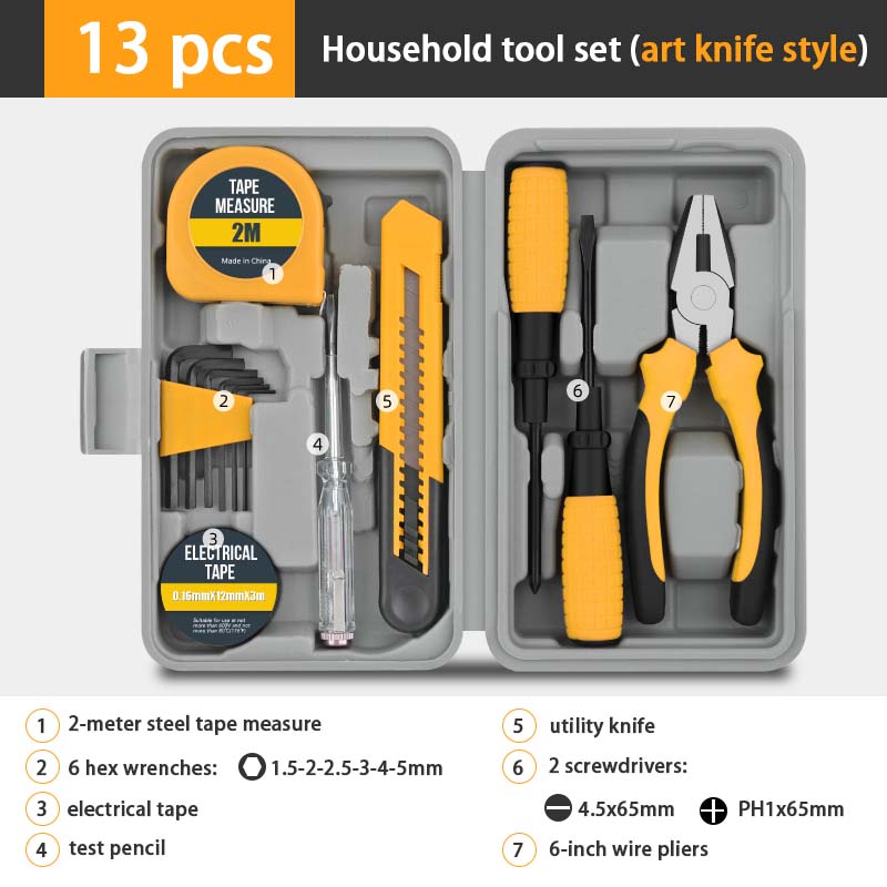 

Multifunctional Home Toolbox Hardware Tools Complete Manual Decoration Tools