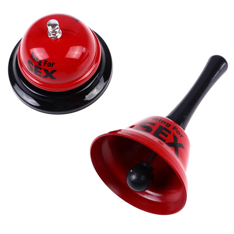 Red Metal Bell with Ring In Hand Manual Rattle Sex for Ring Party Decoration