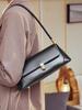 Niche Women's Genuine Leather Underarm Baguette Bag - 2025 French Summer Collection