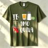 Te Amo Xquila With Drink And Lime Print Round Neck Short Sleeve Tshirt Graphic T Shirts Unisex Clothing Streetwear Harajuku Tees