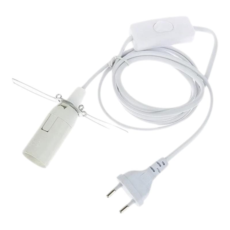 1Pcs EU Plug 1.8 Meters Power Cord Cable Lava Lamp Base Lamp Cord With Switch E14 Hanglamp Holder Light Bulbs SocketGood Quality