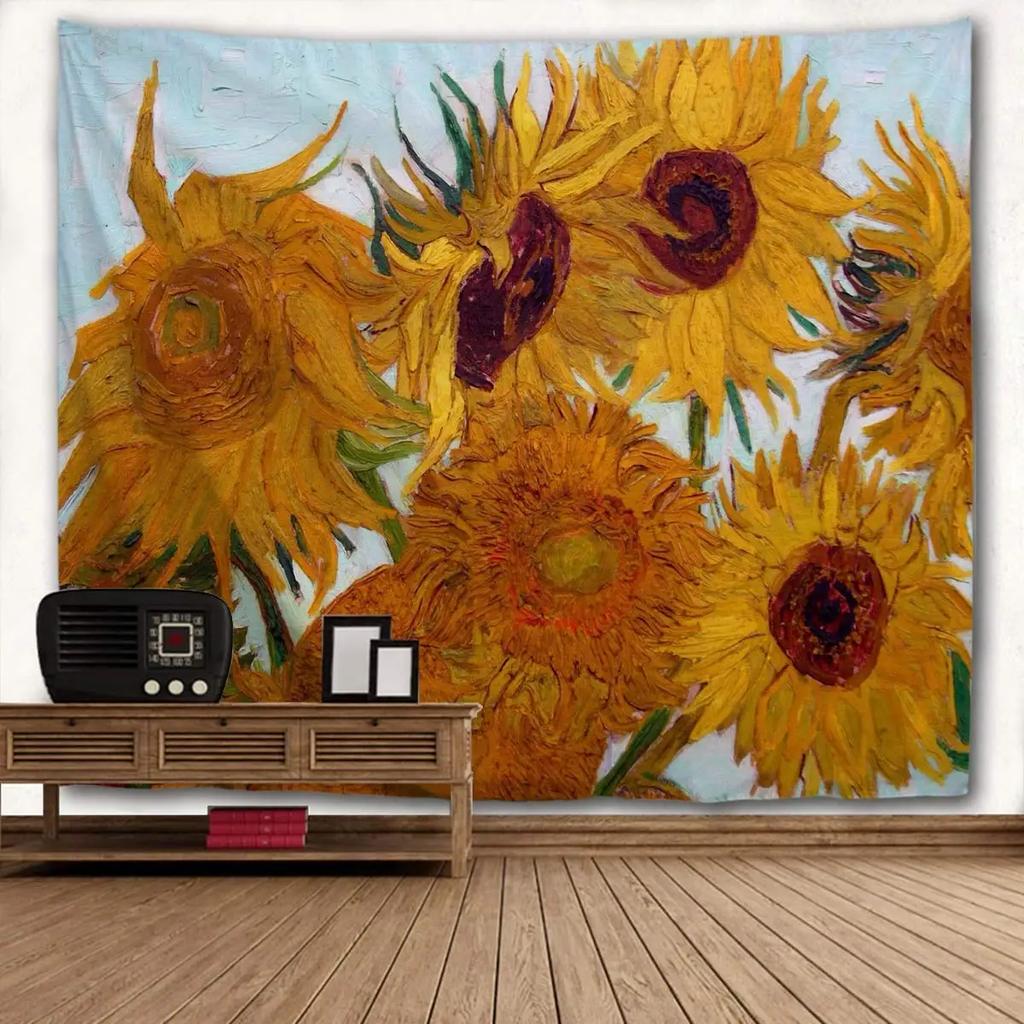 Van Gogh Art Tapestry Abstract Hippie Tapestry Vintage Aesthetics Tapestry Wall Hanging Tapestries Dorm Art Living Room Bedroom