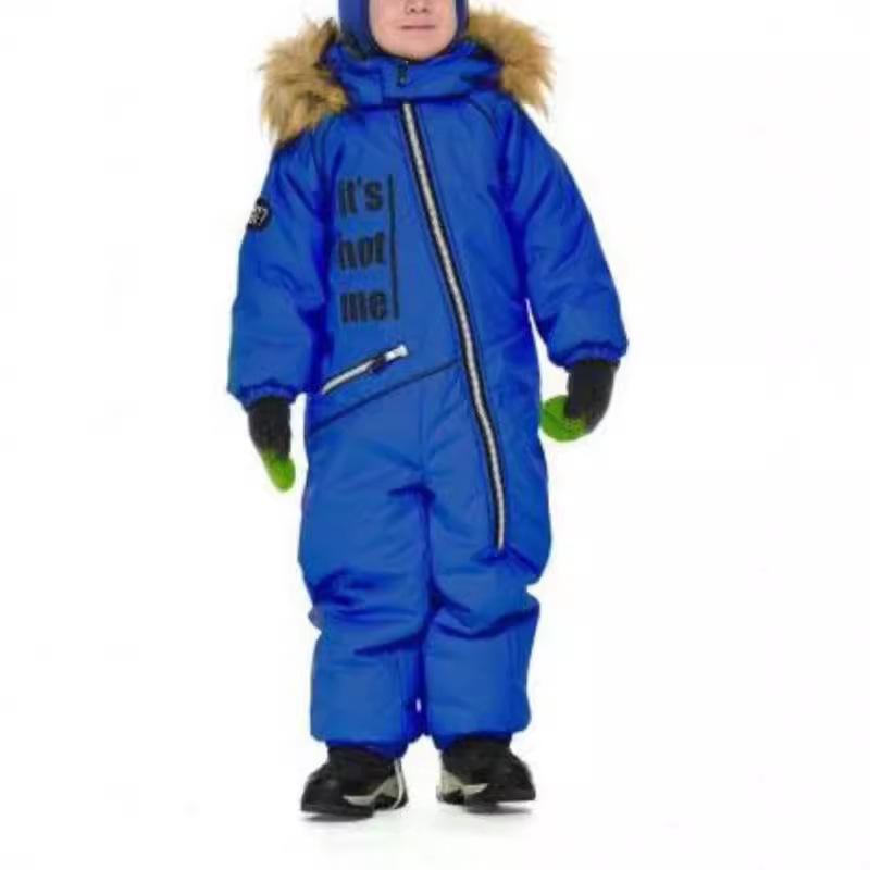 Windproof Waterproof Boys Girls Children's Printed One Piece Ski Suit