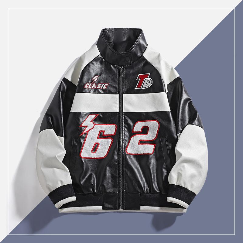 New American Men's Leather Jacket Waterproof and Windproof Sporty High-end Fashion and Versatile