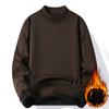Autumn and Winter Men's Thick Half High Neck Velvet Sweater Solid Color Middle Neck Knitted Sweater Trendy Korean Version Men's Primer