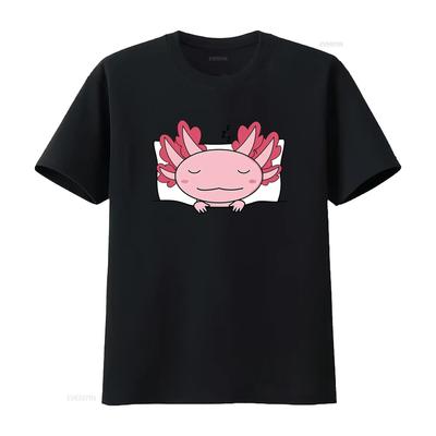 Relaxolotl Cute Sleeping Napping Axolotl T Shirt Vintage Streetwear Unisex Designer Clothes Top For Everyday Wear