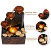 Tabletop Fountain Small Waterfall Fountain Desktop Decor With Light And Pebble Usb Powered Sound Relaxation Fountain Ornament