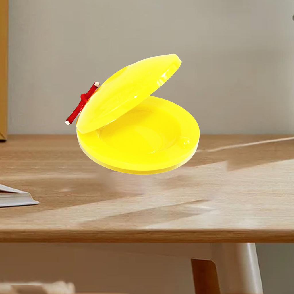 Kinder Fingerkastagnetten Plastikkastagnetten Musikinstrument Rhythmus Lernspielzeug für Kinder Gelb