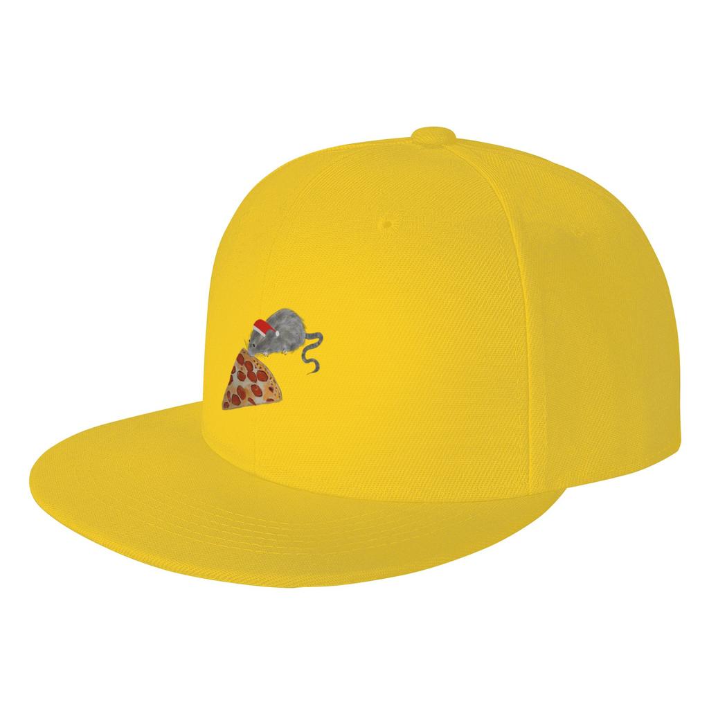 Fashion A Very NYC Christmas  Pizza Rat Flat Brim Sun Hat  Soft And SkinFriendly Cap Unisex