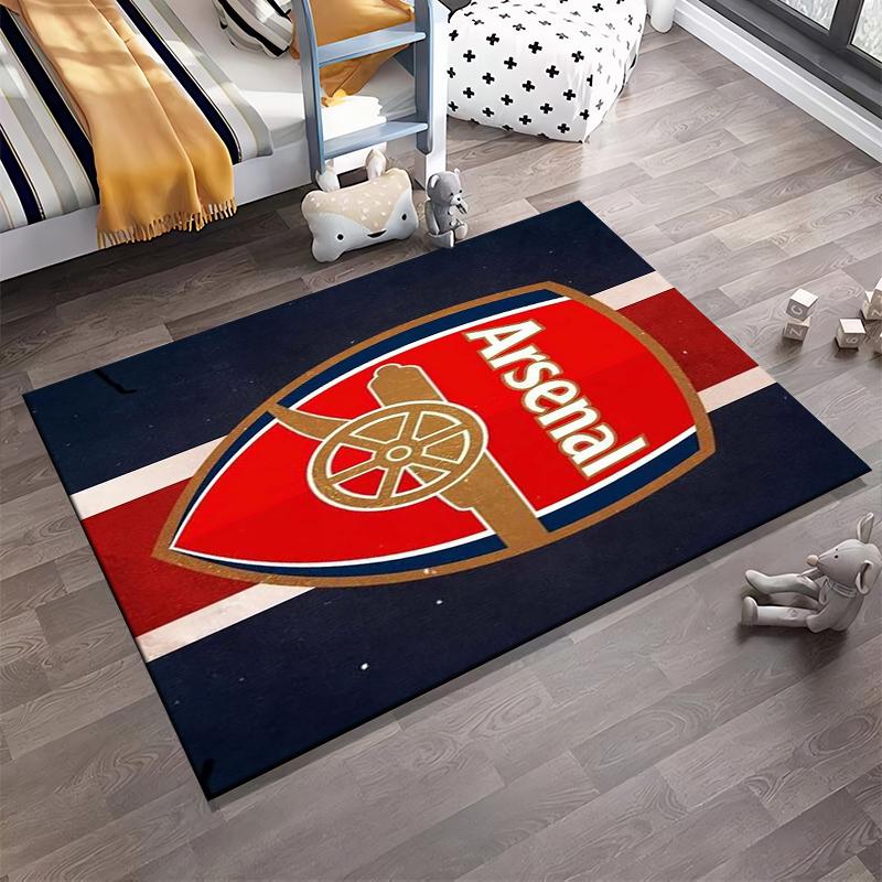 "Arsenal Logo Carpet Red Blue Football Club Fan Home Decor 60x80" Suitable for Use As an Anti-slip for Living Room Bedroom Sofas