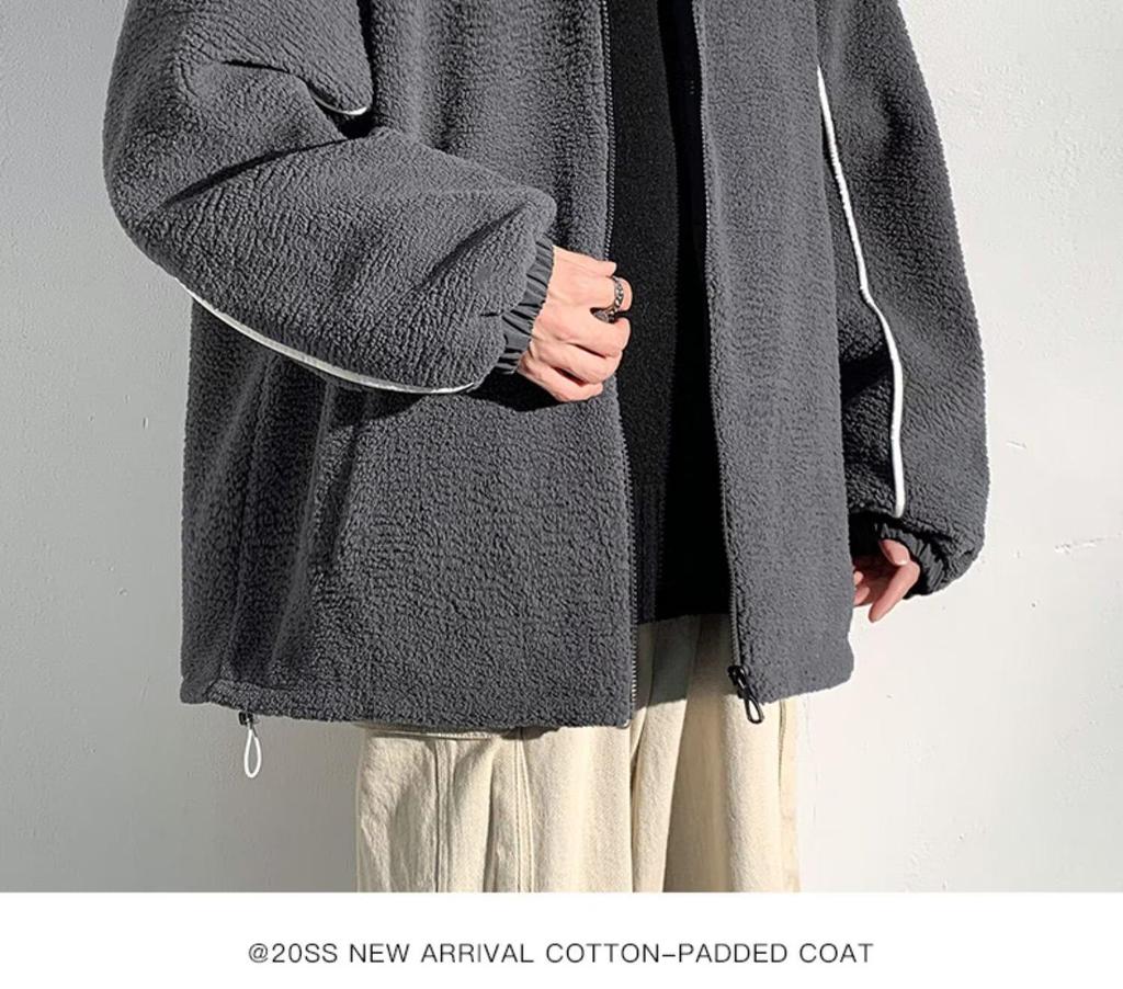 Men's Trendy Lambswool-Thickened Fleece Cotton Jacket - 2025 Spring/Autumn/Winter Collection