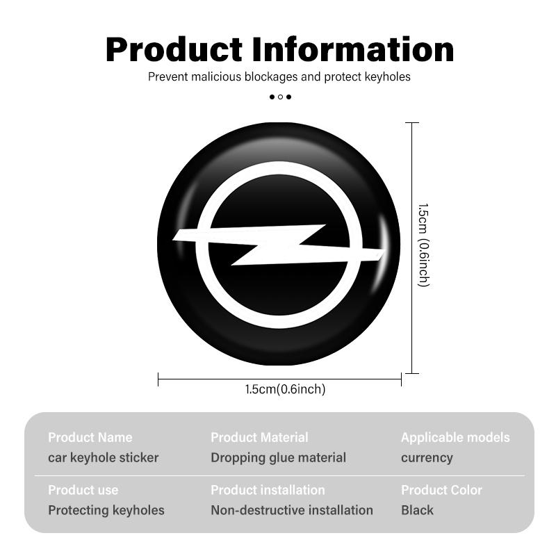 For Opel 8pcs Car Keyhole Sticker Anti Block Protective Cover Non Destructive Corsa Astra H G J Insignia Vectra Zafira Meriva MH8