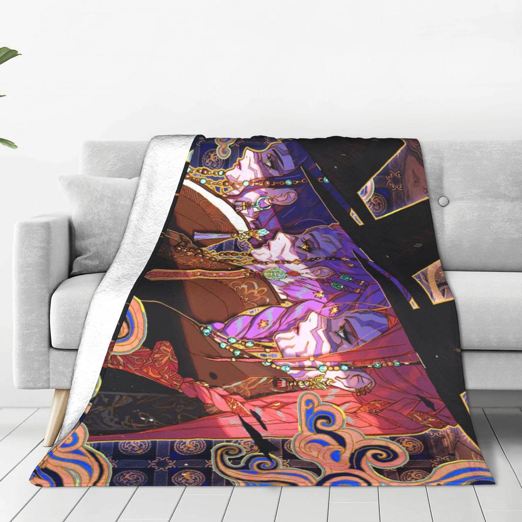 KPOP DEMON HUNTERS Saja Boys Jinu Blanket  Soft Warm Novelty Plush Throw Blanket For Children Outdoor Flannel Bedspread Cover