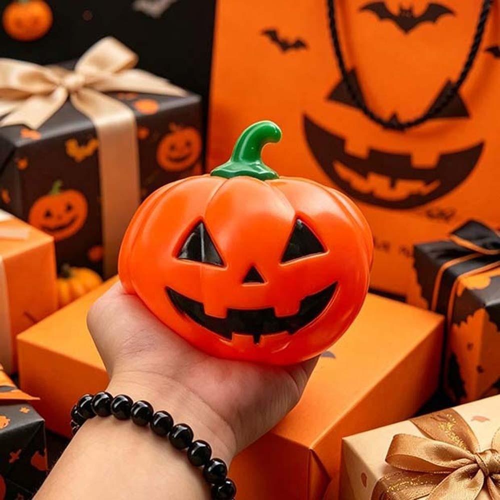 Lightweight Slow Rising Squishy 3D Shaped Relaxing Soft TPR Toy Pumpkin Squeeze Toy Treat Handout