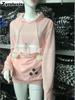 Women's Oversized Pockets Hoodie with Long Sleeve and Warm Sherpa Lining for Fall Winter Daily Wear