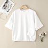 ZANZEA Women Casual Round Neck Summer Short Sleeve Blouse