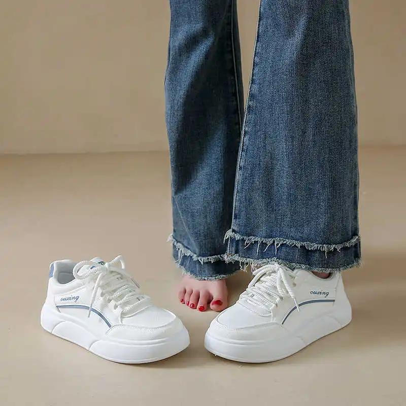 High Sole Parkour 42 Size Shoes Women's High Sports Shoes Ladies Long Boots Sneakers Visitors Genuine Brand High-end