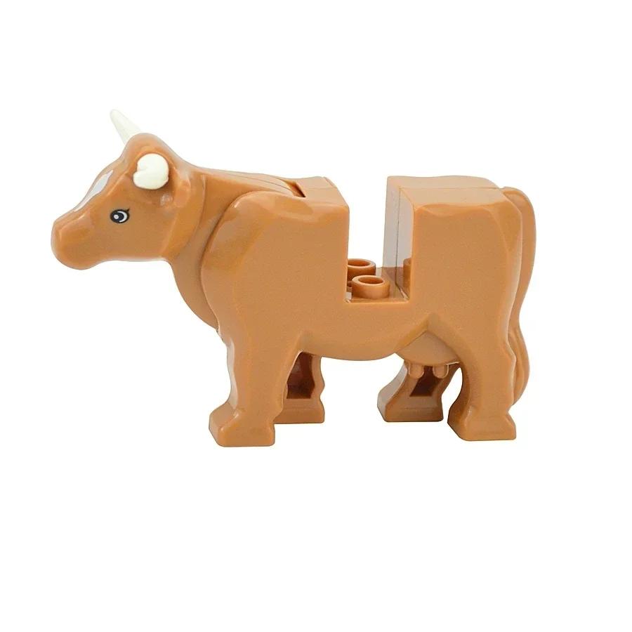City Animal Building Block Figures Eagle Owl Goat Crocodile Dog Lion Cheetah Parrot DIY Farm Street View Accessories Bricks Gift