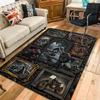 Motorcycle Art Rug Pattern Rug Floor Mat for Living Room or Bedroom Soft and Comfortable Carpet a Gift for Birthday and Holiday.