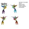 2D Acrylic Bird Art 4 Pcs Hummingbird Wall Colorful Garden Birds Sculpture Outdoor Fence Nature-inspired Decoration Hanging Ornaments for Yard Living