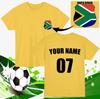 Personalised South Africa Football T-Shirt Custom Name Number Fan Gift Tee Top