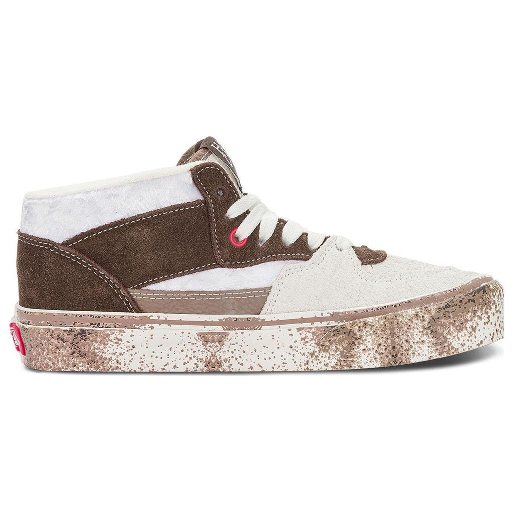 Vans Half Cab Round Toe Lace-Up Shock Absorbing Durable Mid-Top Skate Shoes Unisex Skate Shoes Black White VN000DZ3D63