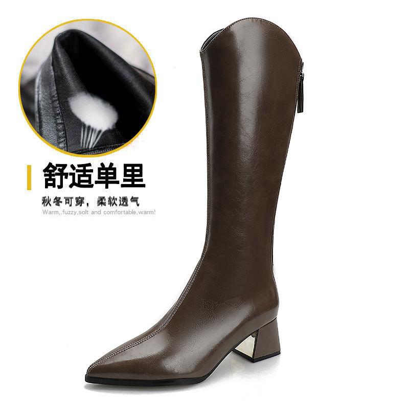 Scarpe da Donna 2026 Moda Comodi Stivali Alti da Donna Stivali di Alta Qualità Scarpe di Lusso per Donna Scarpe con Zip Botas Mujer
