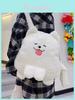 Plush Dog Girl Backpack With Zipper Top And Nylon Lining For Daily Commuting