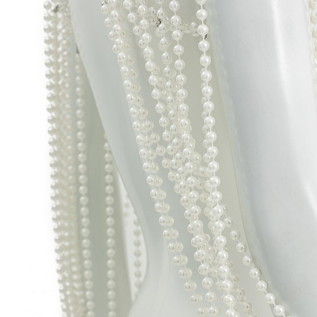 Salircon New Sexy Bridal Tassel Imitation Pearl Shoulder Chain Necklace for Women Elegant Shawl Wedding Jewelry Accessories
