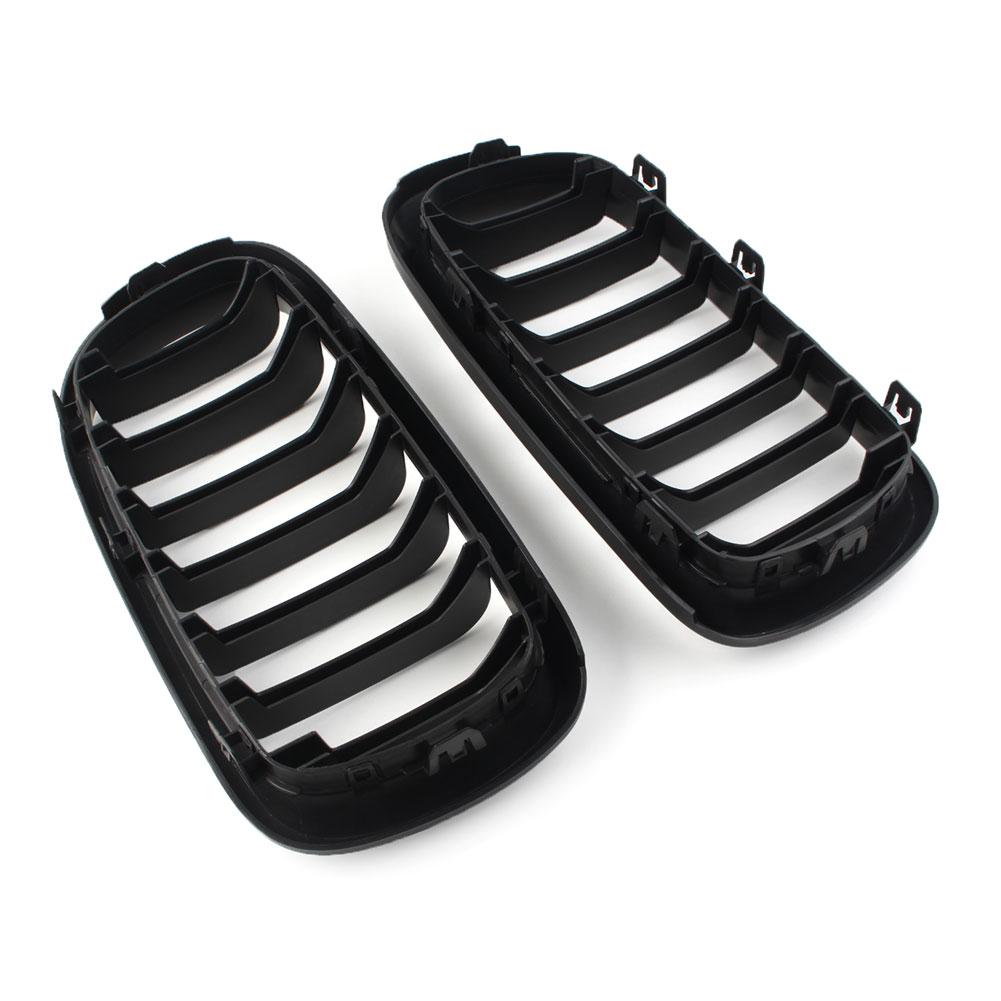 Matte Black Car Front Bumper Kidney Grille Single Slat Grill For BMW X5 F15 2013-2017 For X6 F16 2014-2018