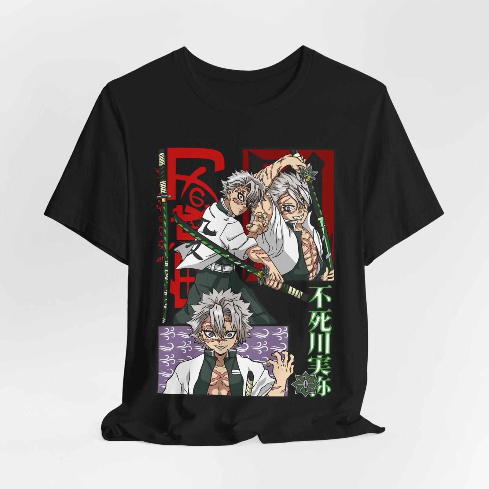 Sanemi Anime Graphic Tee, Unisex Short Sleeve Shirt, Demon Slayer Manga Shirt, XL